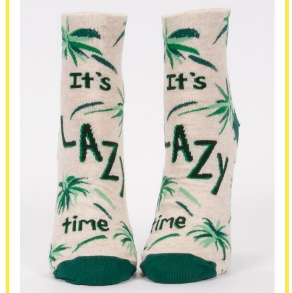 "It's Lazy Time" Ankle Socks